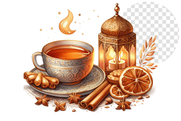 Download TeaJoy Eid Bliss Cozy Watercolor Cup - Premium Resources