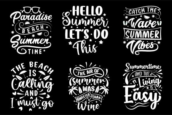 Download Summer Typography T-shirt Design Bundle - Typography Collection