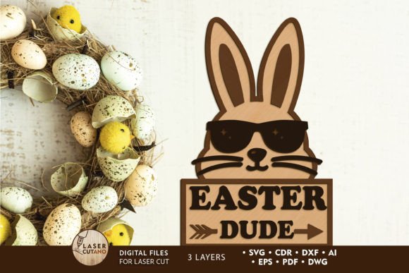 Download Easter Decorative Bunny Panel, Laser Cut - Premium Bundle