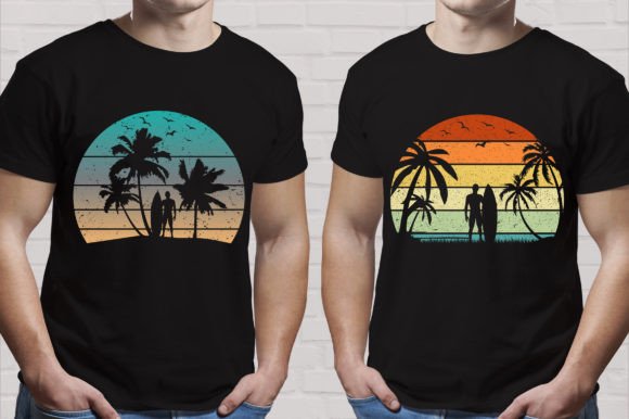 Download Retro Vintage Summer  Beach T-shirt - Premium Bundle