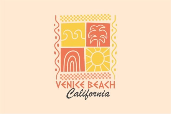 Download Vintage Venice Beach T-shirt Design - Premium Resources