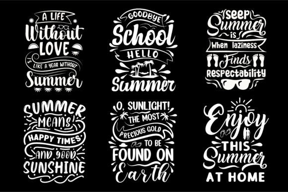 Download Summer Typography T-shirt Design Bundle - Typography Collection
